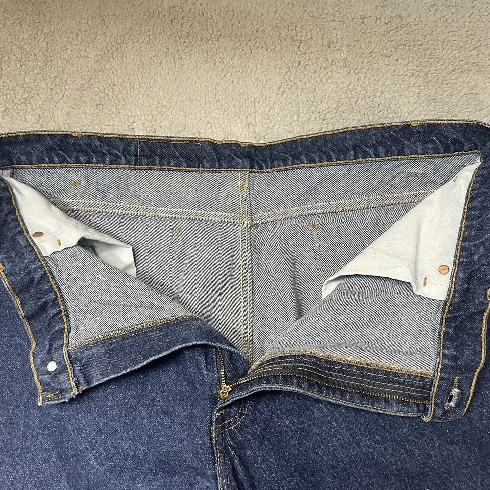 Vintage 90s Levi's 550 Jeans Mens 42x32 Relaxed Tapered Blue Denim Orange Tab